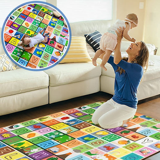 maman avec son bebe sur-tapis d'éveil pour bébé 